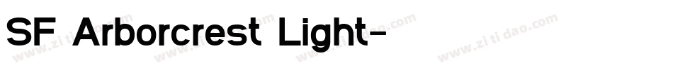 SF Arborcrest Light字体转换